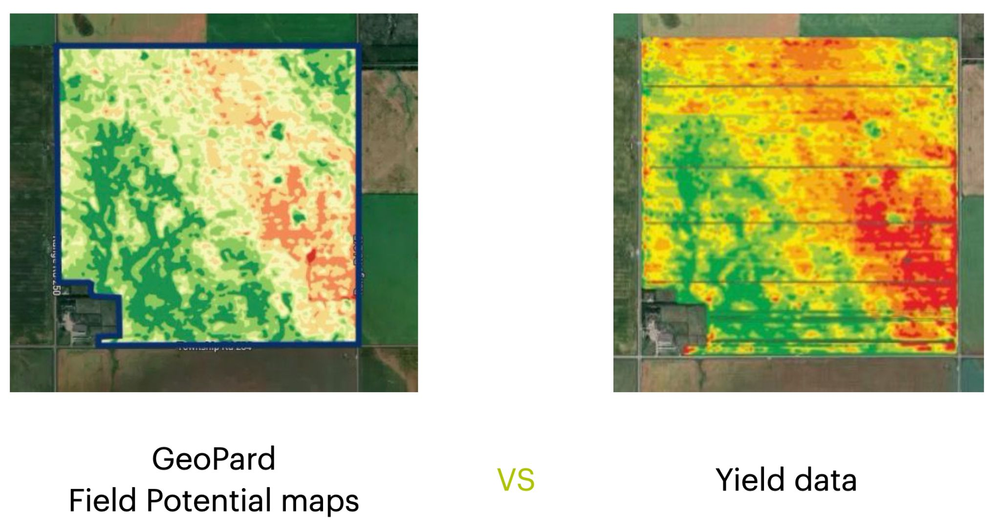 GeoPard Field Potential maps vs Yield data